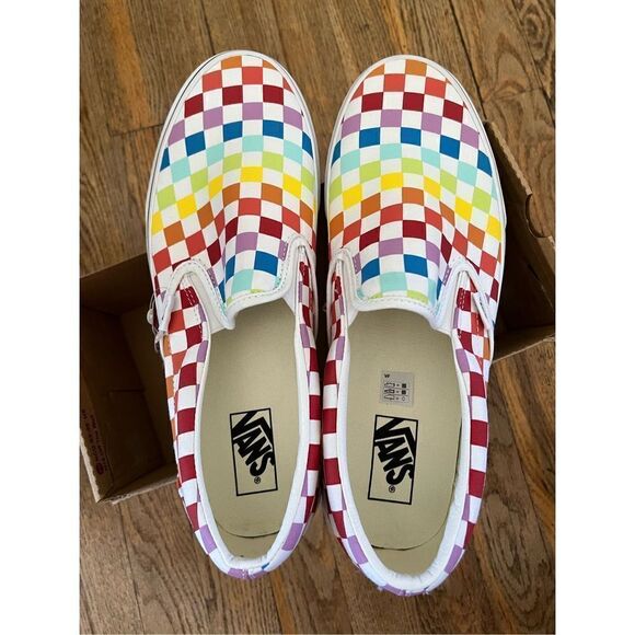 Vans Classic Slip On Multi Color Checkerboard - Picture 6 of 7